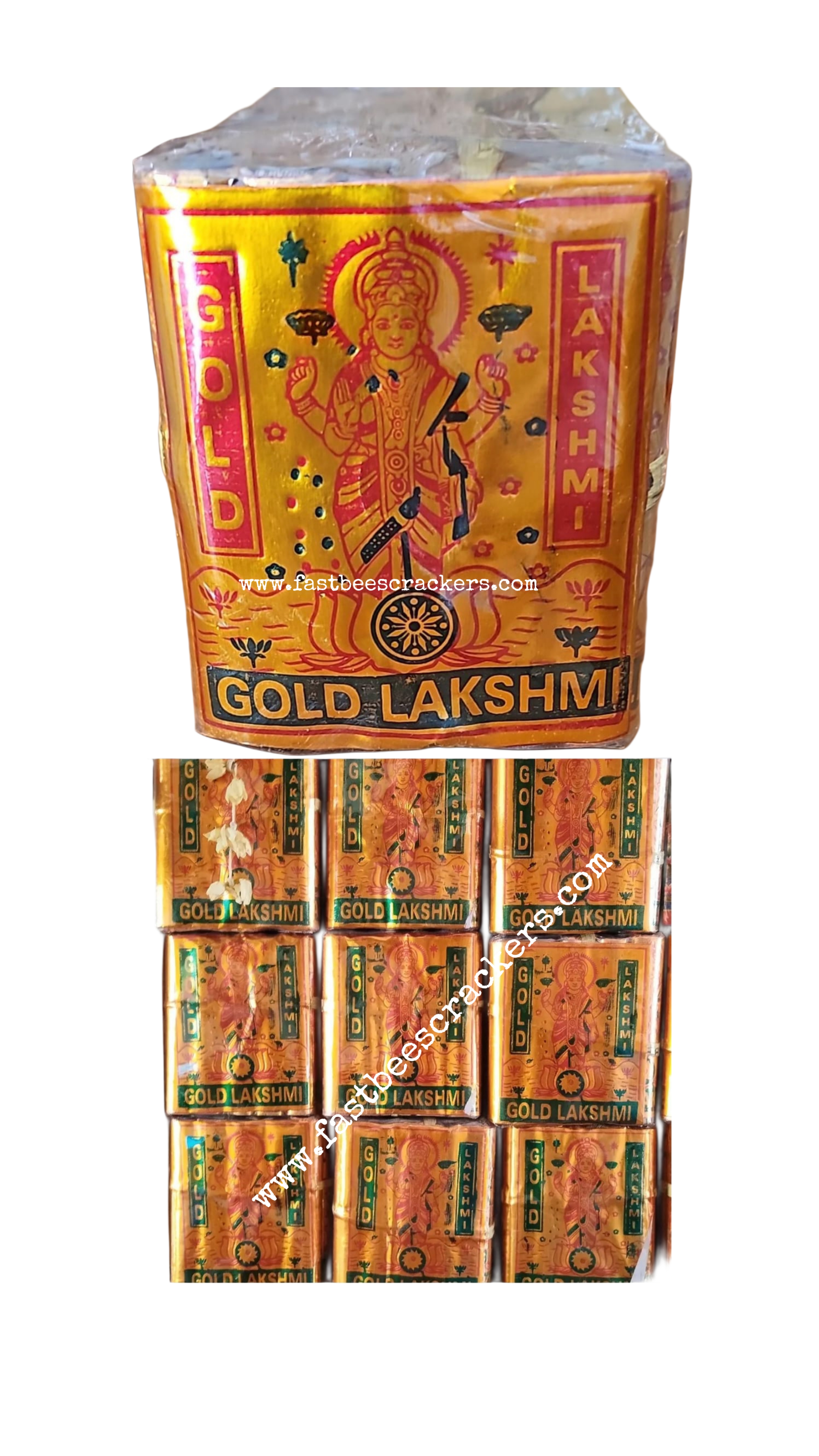 4" Gold Lakshmi